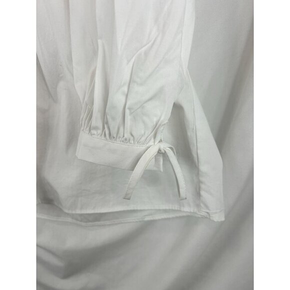 NWT Zara Women's White Oversized Poplin Shirt Long Sleeve Button Front Size XS - Picture 4 of 9